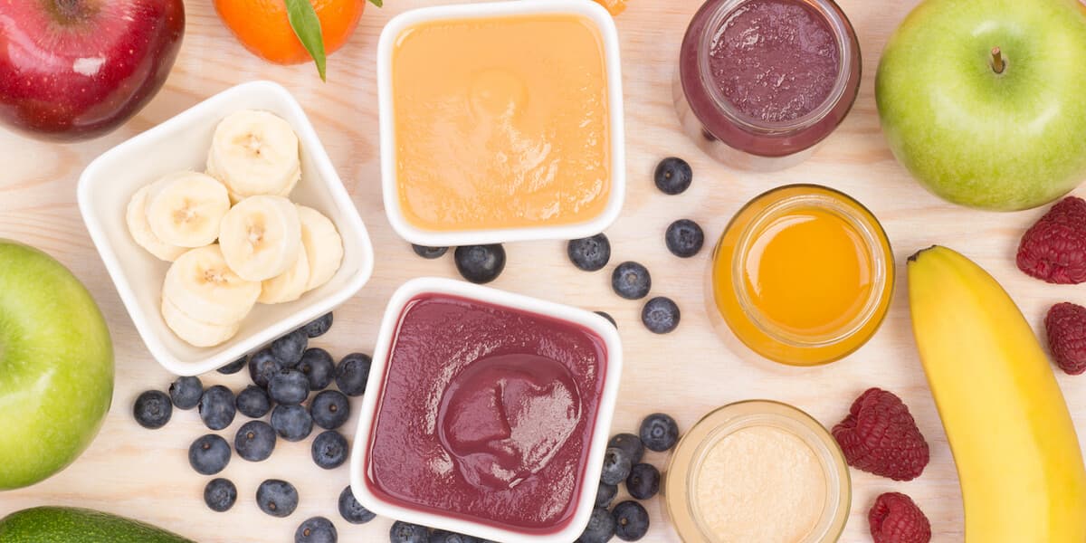 Fruit smoothies for a baby