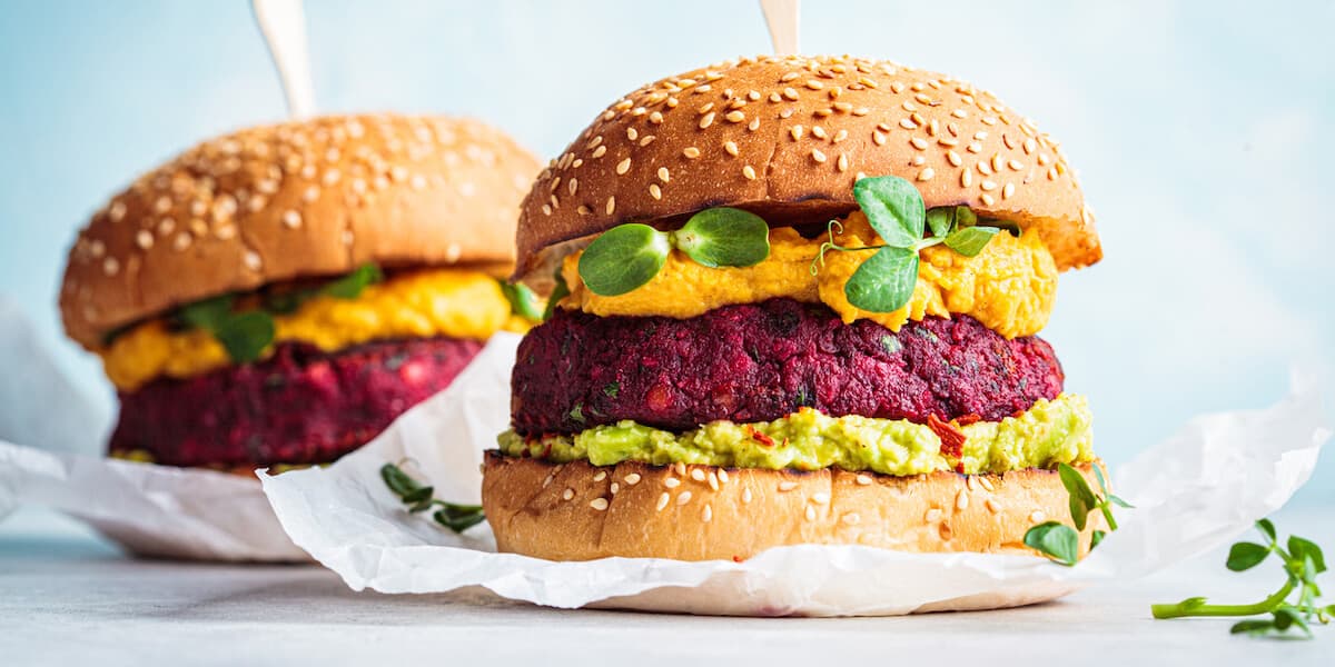 Vegan beetroot burger