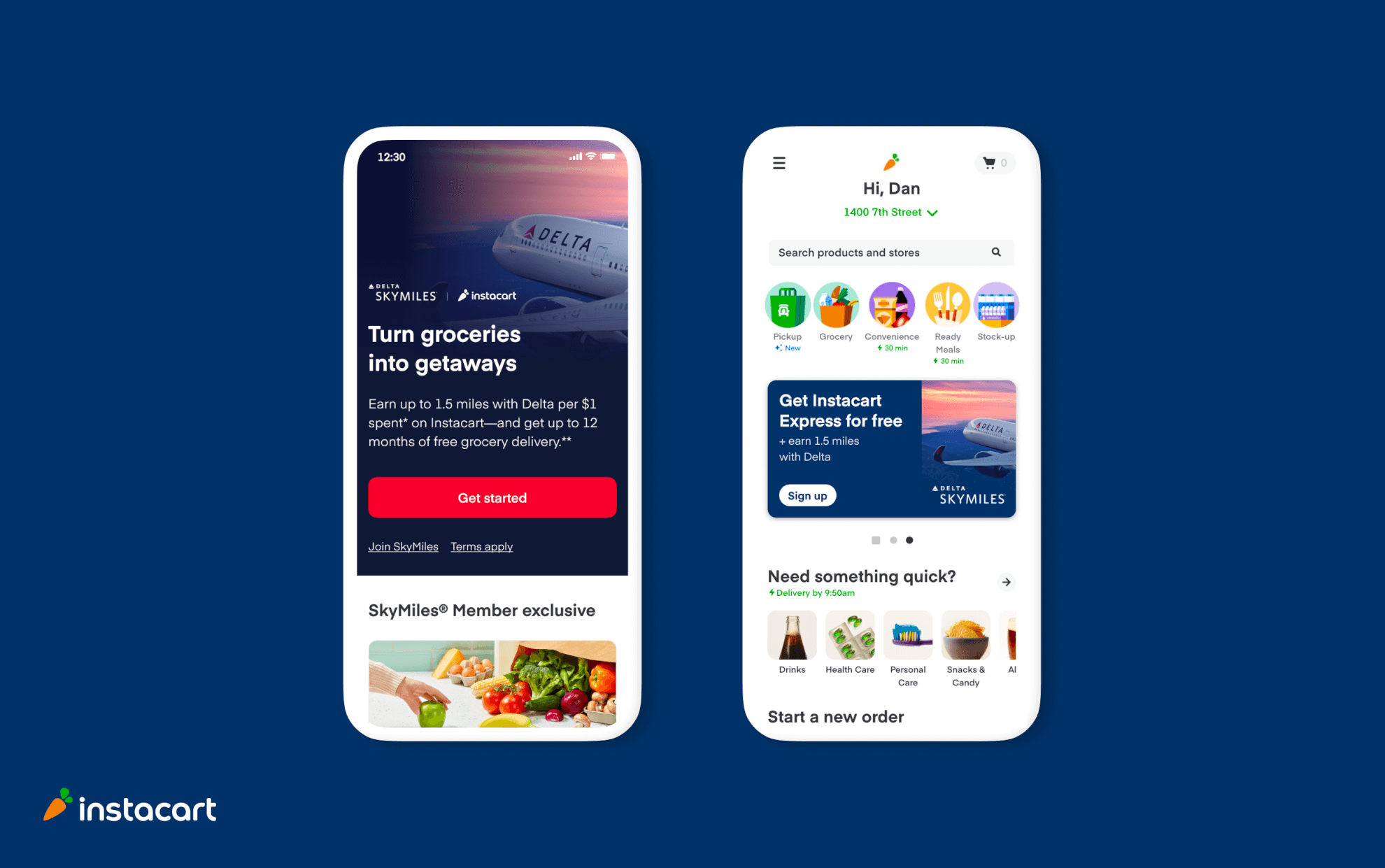 Instacart Express x Delta SkyMiles
